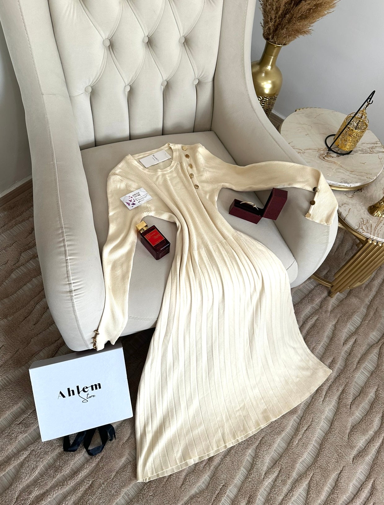 robe midi beige -standard