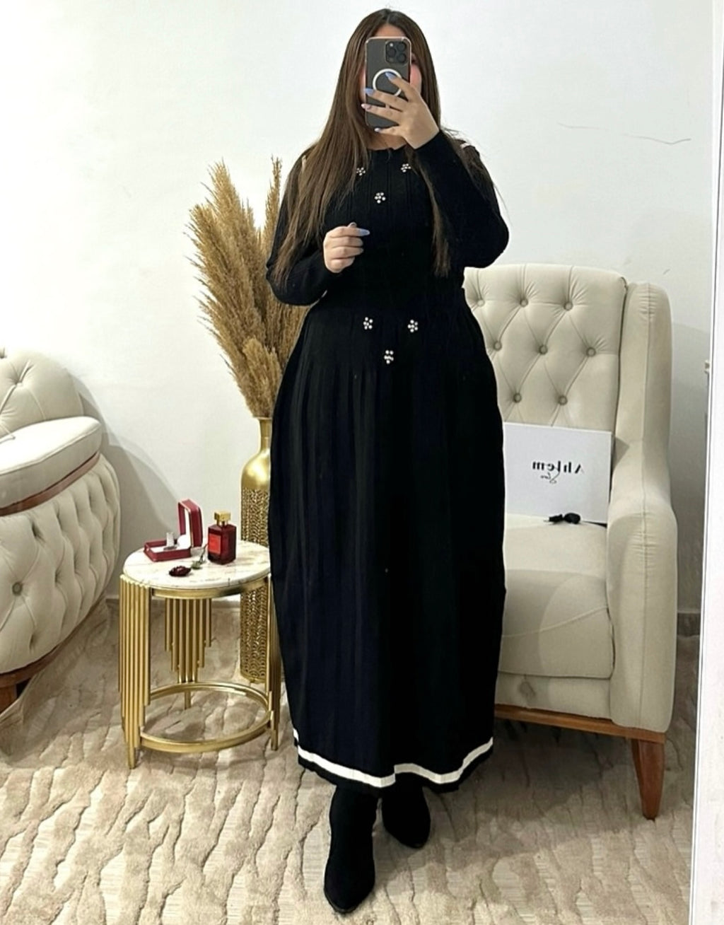 ensemble CELINE -standard:jupe longue + pull